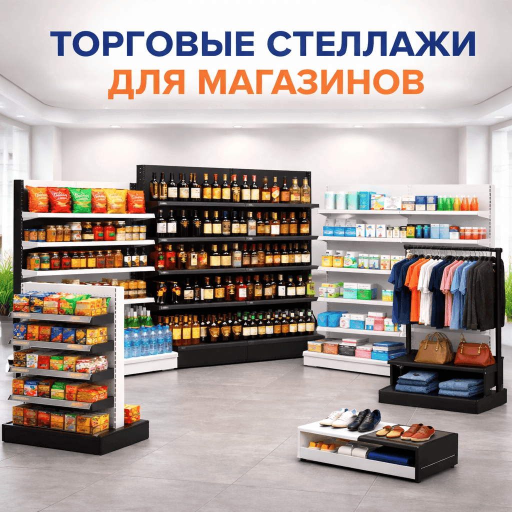 Торговые стеллажи для магазинов
